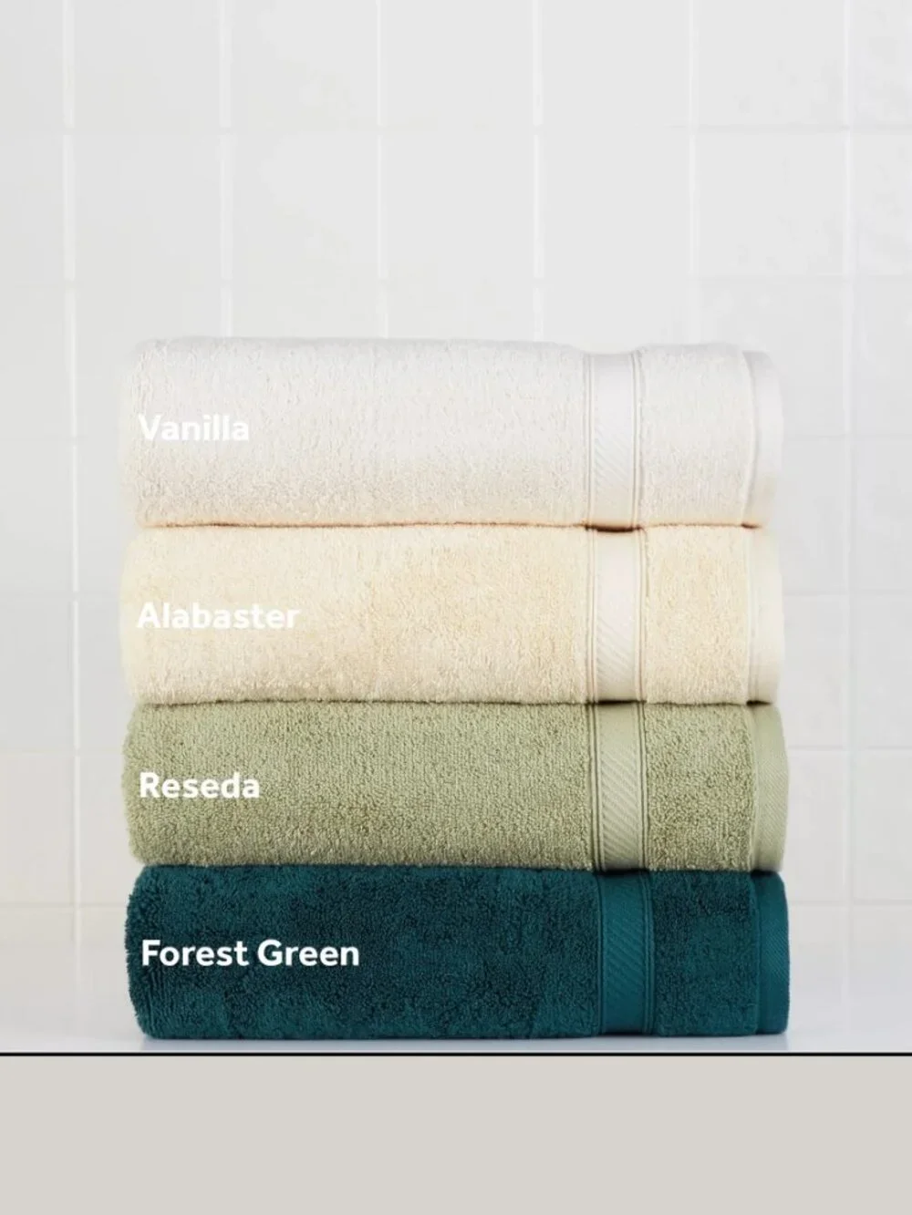 2 new FOREST GREEN Nestwell Hygro 100% Cotton 30x54 inch Bath Towels - JUNE BUG